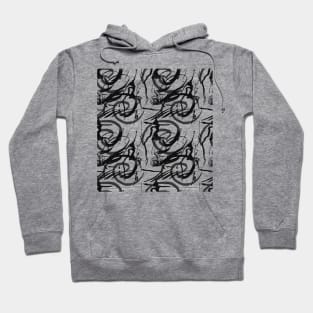 Monochrome abstract pattern Hoodie